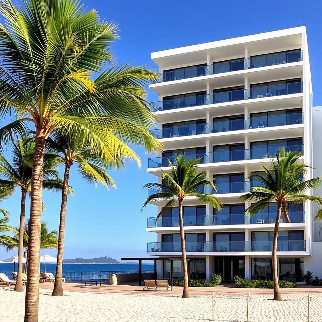 Apartamento frente-mar em Taperapuã